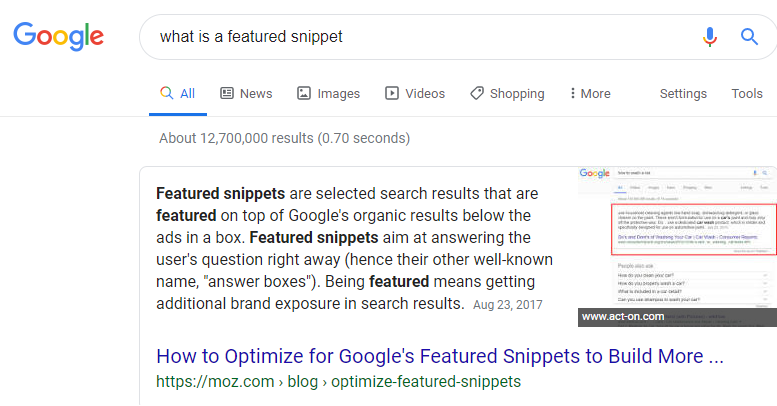featured snippets and search engine optimization