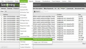 Screaming Frog - Free SEO Tools - Image Alt Text Report