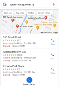 Apartment Search Maps Mobile View