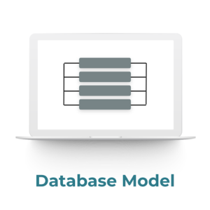 An icon showing the structure for the database web design model.