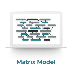 An icon showing the structure for the matrix web design model.