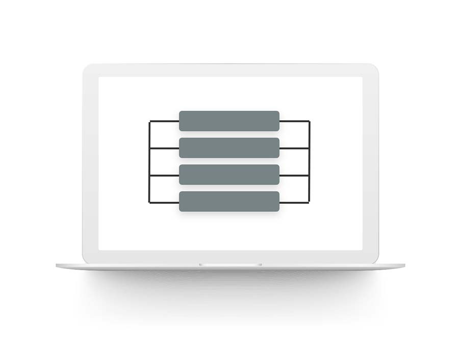 An icon showing the structure for the database web design model.