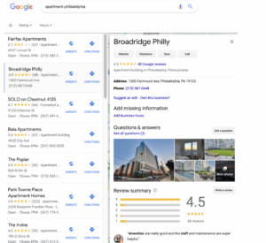 snapshot of a google business profile page featured in a search engine results page on google maps.