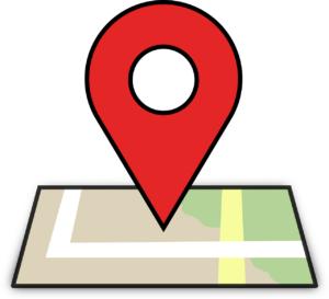 location map red pinpoint for google business profiles